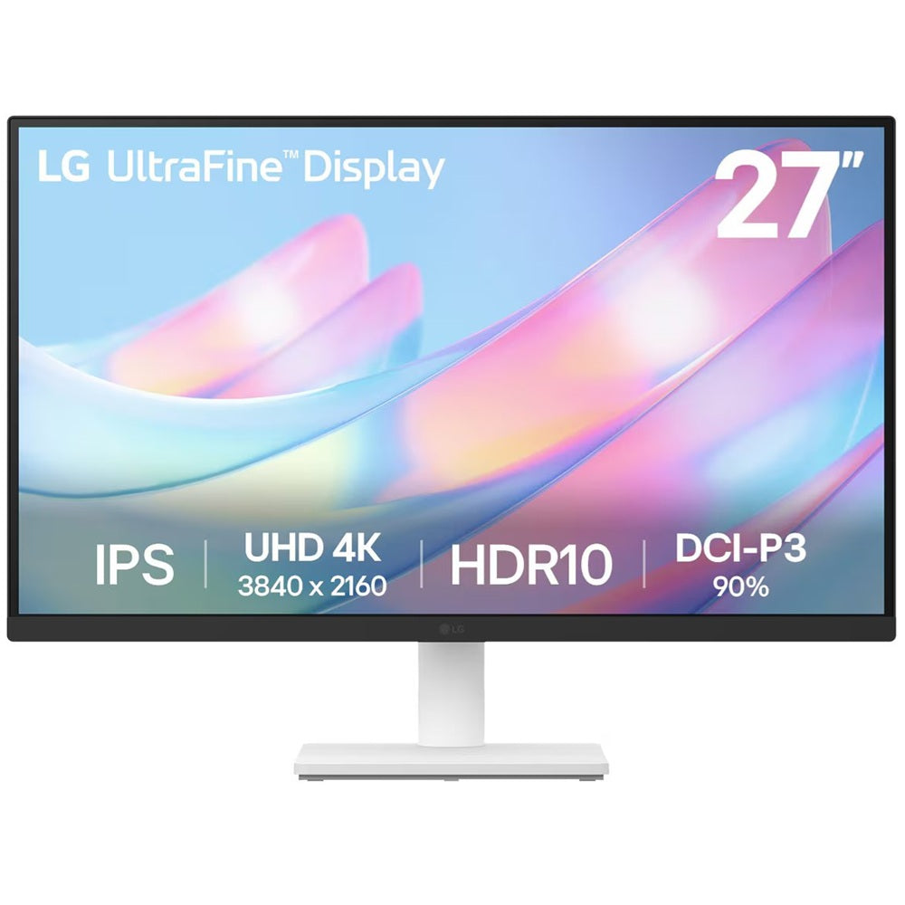 LG UltraFine 27-inch 4K UHD IPS Monitor – White (27US500-W.AFAQ) image 1