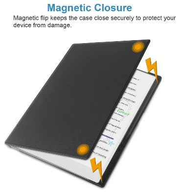 Tiimovo Remarkable Paper Pro Premium Slim Pu Leather Folio Cover With Pen Holder Black product image 2