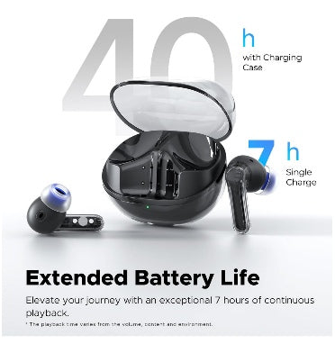 Soundpeats Clear Wireless In-Ear Earbuds Clear/Black product image 2
