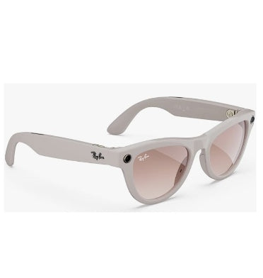 Ray-Ban Meta - Skyler Smart Glasses Standard Shiny Chalky Grey/Cinnamon Pink product image 3