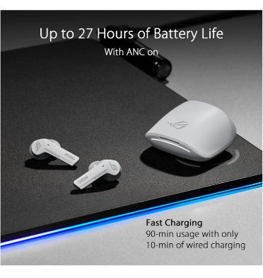 Asus Rog Cetra Wireless Noise Cancelling Gaming Earbuds Gray product image 4