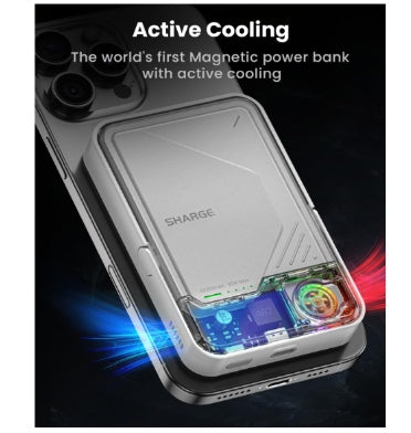 Sharge Icemag2 MagSafe 10000mah 15w Qi2 Powerbank With Active Cooling And Foldable Stand product image 2