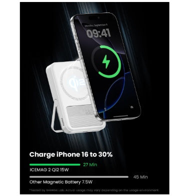 Sharge Icemag2 MagSafe 10000mah 15w Qi2 Powerbank With Active Cooling And Foldable Stand product image 3