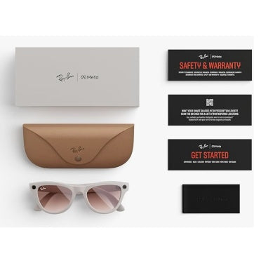 Ray-Ban Meta - Skyler Smart Glasses Standard Shiny Chalky Grey/Cinnamon Pink product image 6