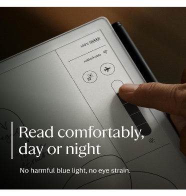 Remarkable Paper Pro Move Tablet/Marker Plus & Polymer Weave Book Folio Gray — front view