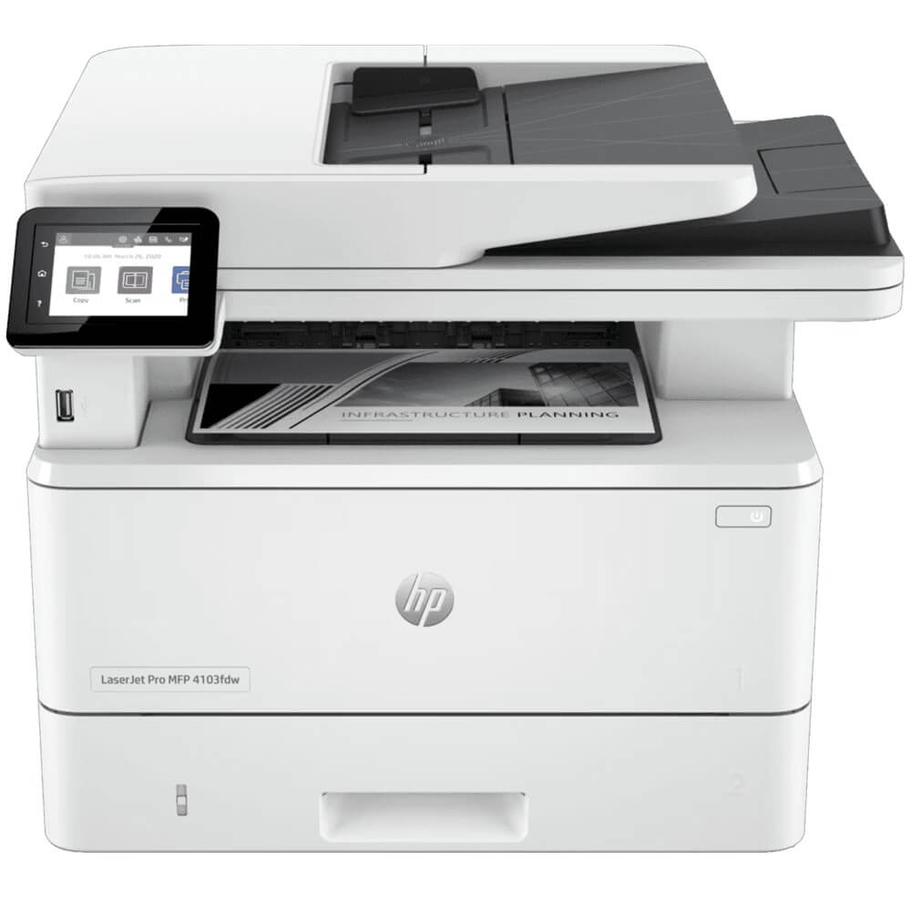 HP LaserJet Pro MFP 4103fdw Mono Laser Printer (2Z629A) image 1