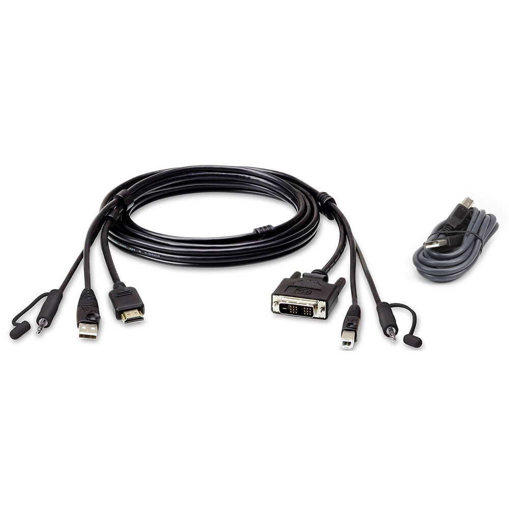 ATEN 1.8M USB HDMI to DVI-D Secure KVM Cable Kit (2L-7D02DHX2) image 1