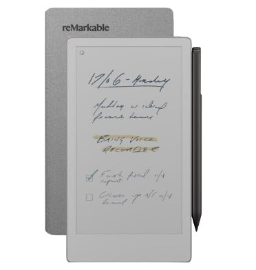 Remarkable Paper Pro Move Tablet/Marker Plus & Polymer Weave Book Folio Gray product image 1