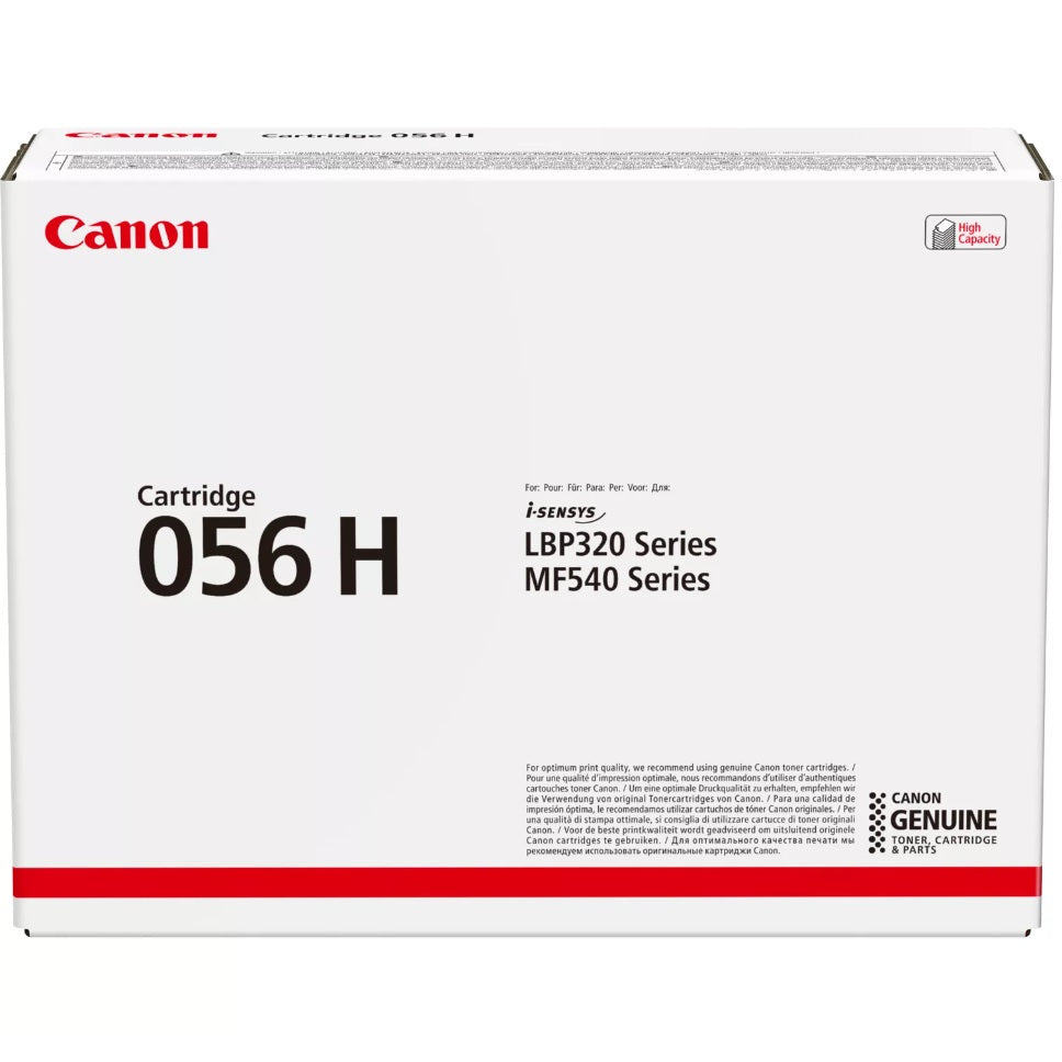 Genuine Canon 056H High Capacity Black Toner Cartridge (3008C002AA) image 1