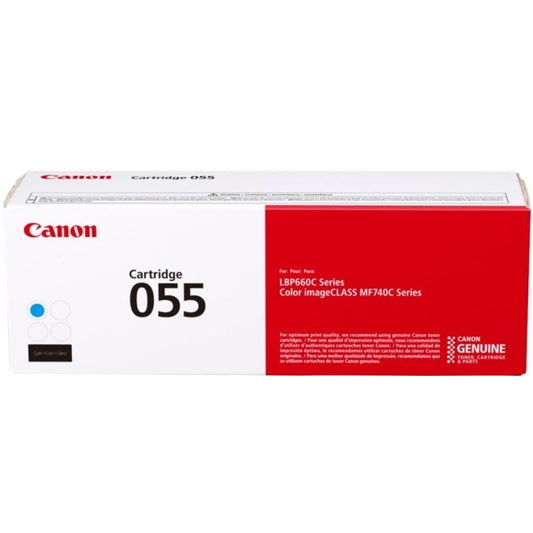 Genuine Canon 055 Cyan Toner Cartridge (3015C002AA) image 1