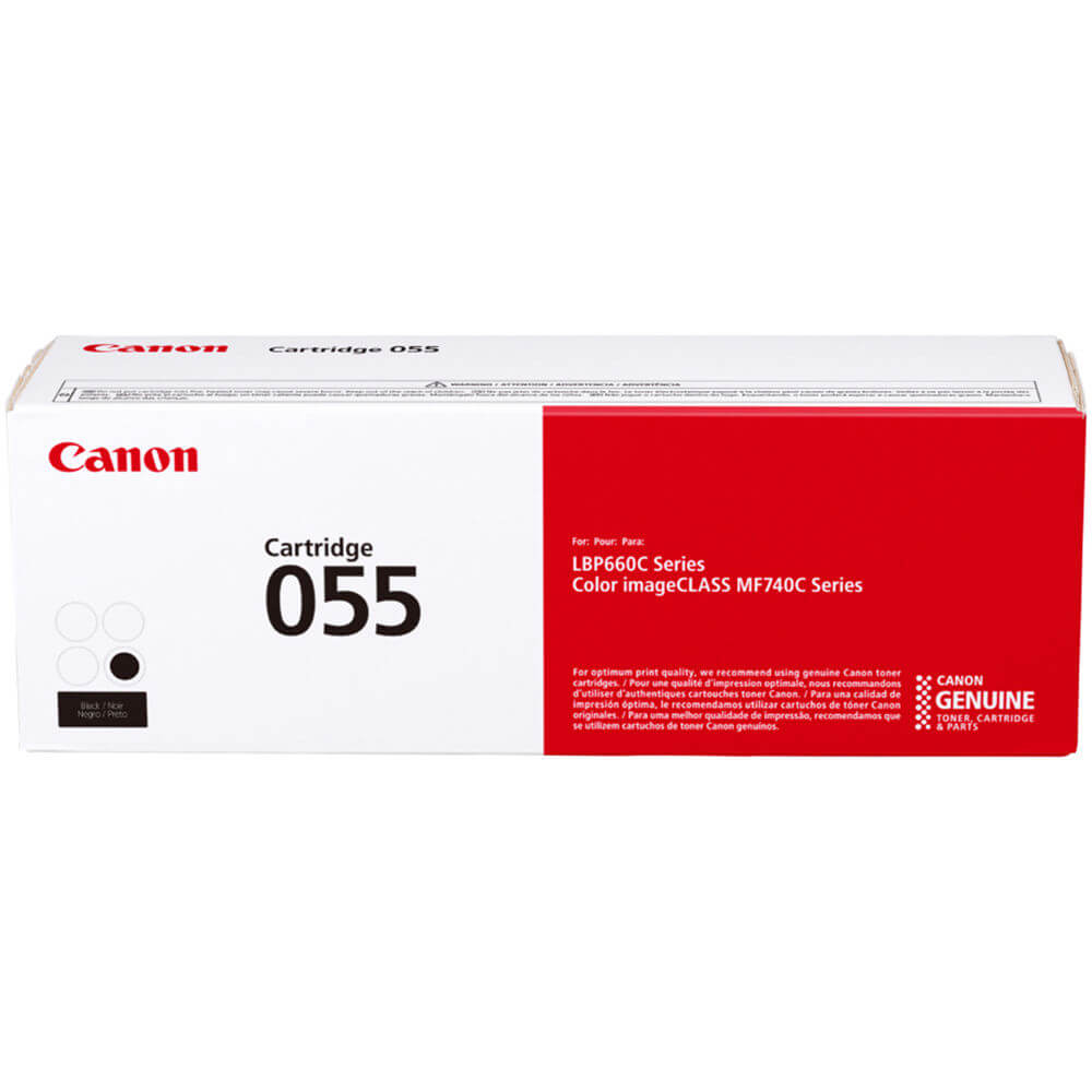Genuine Canon 055 Black Toner Cartridge (3016C002AA) image 1