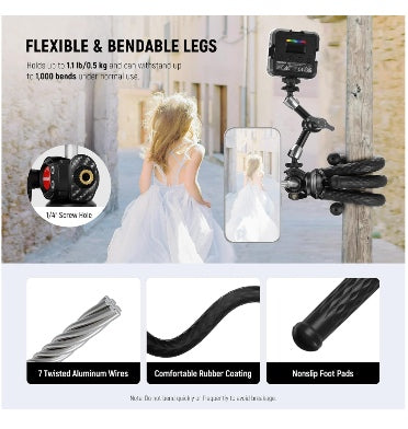 Neweer Neewer Gorilla Pod Tp33 Magnetic Flexible Phone Tripod Black product image 6