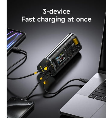 Shargeek 170 24000mah Pd3.1 Portable Charger With Smart Display Gray/Transparent product image 4