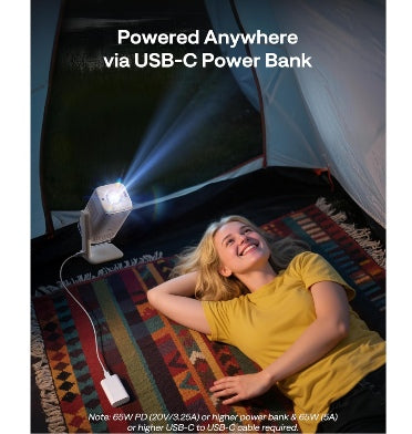 Aurzen Boom Air Portable Projector With Google TV Off-White product image 4