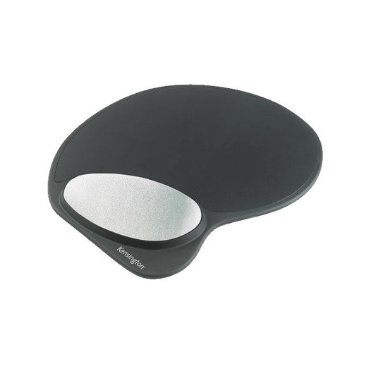 Kensington Black/Grey Memory Gel Mouse Pad with Integral Wrist Rest (62404) image 1