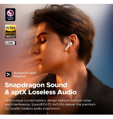 Soundpeats Air5 Pro Wireless In-Ear Earbuds White product image 2