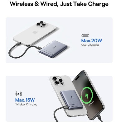 Baseus Picogo Ultra-Mini Qi2 5000mah MagSafe Wireless Magnetic Powerbank product image 6