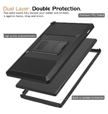 Moko Amazon Fire HD 10" Tablet (2019) Full Body Rugged Protective Case Black product image 7