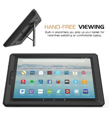Moko Amazon Fire HD 10" Tablet (2019) Full Body Rugged Protective Case Black product image 6