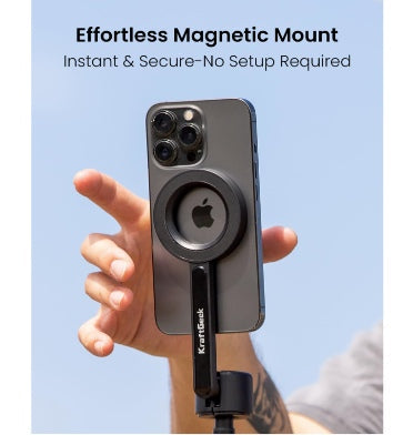 Kraftgeek MagSafe Bluetooth Tripod Selfie Stick 64" Black product image 3