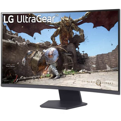 LG UltraGear 32-inch QHD VA Curved 180Hz Gaming Monitor (32GS60QC-B.AFBQ) — side view