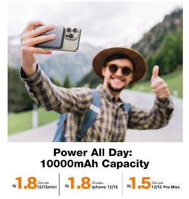 Torras Slim Minimag MagSafe 10000mah 22w Wireless Magnetic Powerbank Glacier Gray product image 6