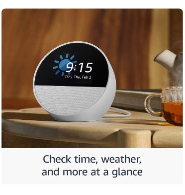 Amazon Echo Spot Smart Alarm Clock Glacier White (2024) product image 3