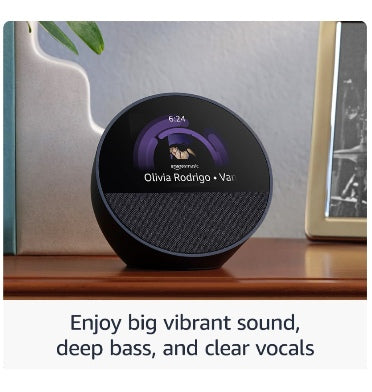 Amazon Echo Spot Smart Alarm Clock Charcoal Black (2024) product image 4