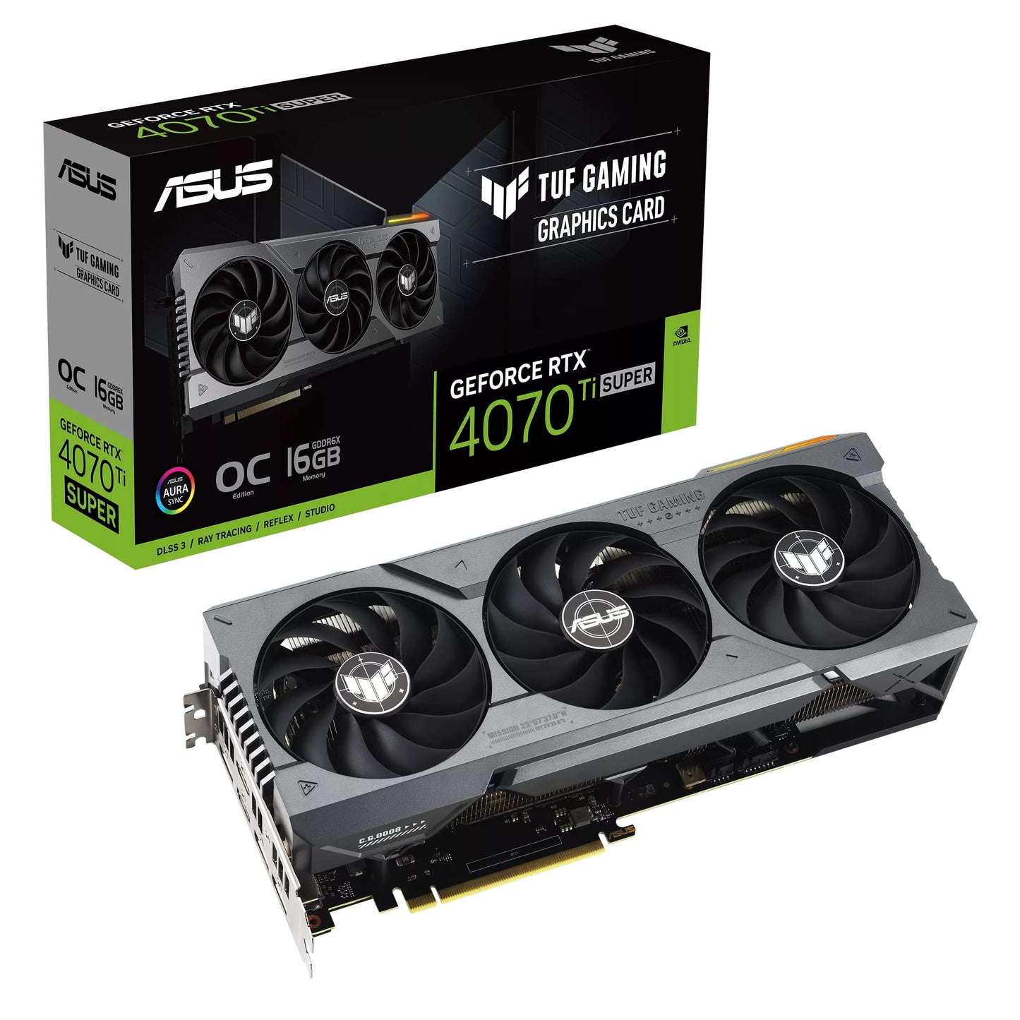 ASUS TUF Gaming GeForce RTX 4070 Ti SUPER 16GB GDDR6X OC Edition Graphics Card (90YV0KF0-M0NA00) image 1