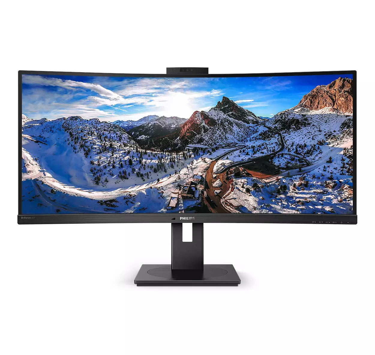 Philips Professional 34-inch Anti-Glare Curved WQHD VA 100Hz 4ms FreeSync USB-Dock& WebCam Monitor (346P1CRH) image 1