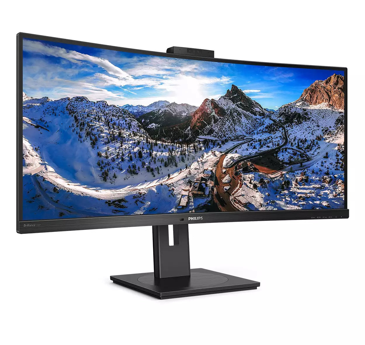 Philips Professional 34-inch Anti-Glare Curved WQHD VA 100Hz 4ms FreeSync USB-Dock& WebCam Monitor (346P1CRH) image 2