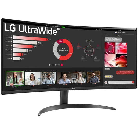 LG UltraWide 34-inch QHD Curved Monitor (34WR50QK-B.AFB) image 2