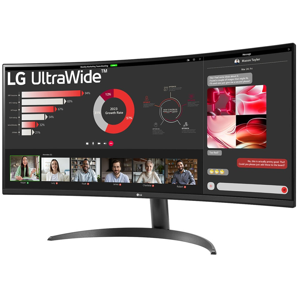 LG UltraWide 34-inch QHD Curved Monitor (34WR50QK-B.AFB) image 3
