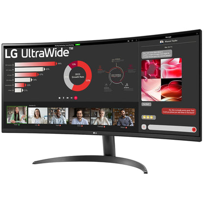 LG UltraWide 34-inch QHD Curved Monitor (34WR50QK-B.AFB) — side view