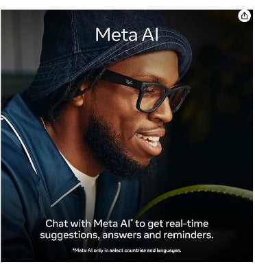 Ray-Ban Meta - Skyler Smart Glasses Standard Shiny Chalky Grey/Sapphire Transitions product image 3