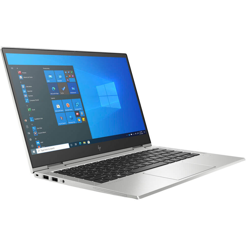 HP EliteBook x360 830 G8 Notebook PC – Core i7-1165G7 / 13.3″ FHD / 16GB RAM / 256GB SSD / Win 10 Pro (358M5EA) — rear view