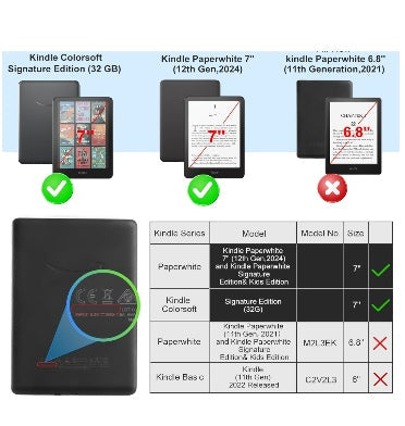 Amazon Kindle 7" (2024) Premium Lightweight Protective Cover Black product image 2