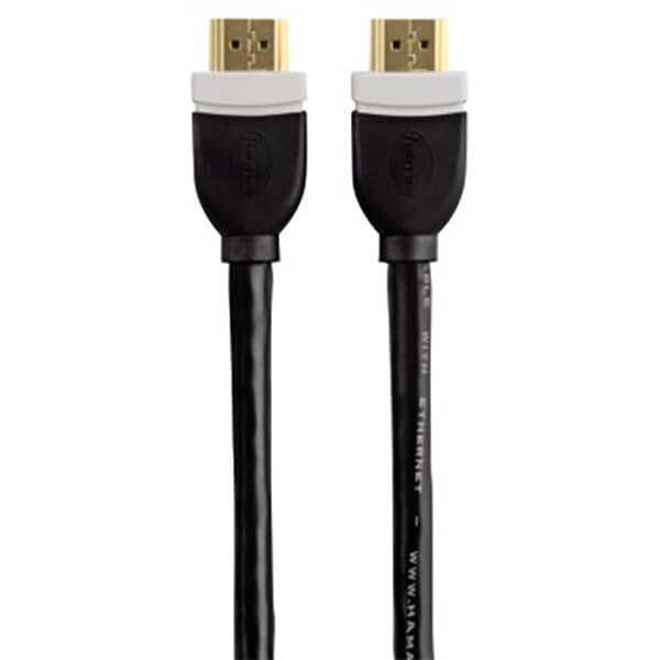 Hama High Speed Ethernet, gold-plated, double shielded, 3.00 m HDMI Cable (39666) — detail view