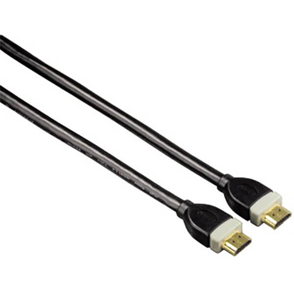 Hama High Speed Ethernet, gold-plated, double shielded, 3.00 m HDMI Cable (39666) — side view
