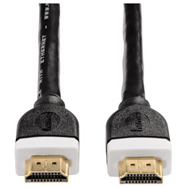 Hama High Speed Ethernet, gold-plated, double shielded, 3.00 m HDMI Cable (39666) — rear view