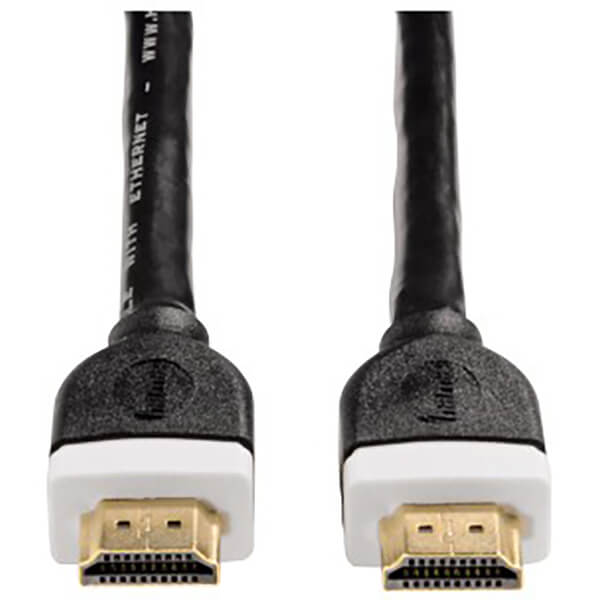 Hama High Speed Ethernet, gold-plated, double shielded, 10.00 m HDMI Cable (39668) image 1