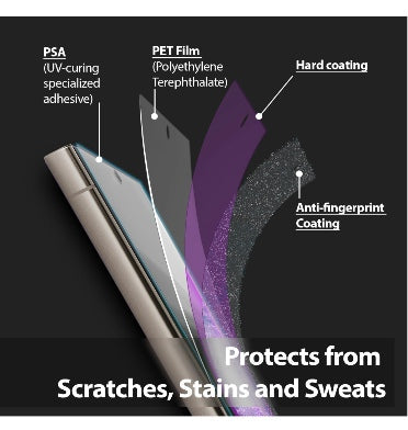 Whitestone Samsung Galaxy S24 Ultra Uv Gen Hard Coated Film Screen Protector 2pk product image 3