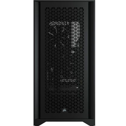 Corsair 4000D Airflow Tempered Glass Mid-Tower ATX Black PC Case (CC-9011200-WW) — rear view