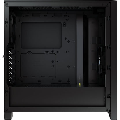 Corsair 4000D Airflow Tempered Glass Mid-Tower ATX Black PC Case (CC-9011200-WW) — front view