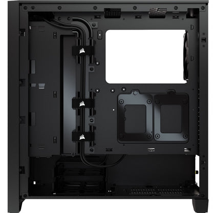 Corsair 4000D Airflow Tempered Glass Mid-Tower ATX Black PC Case (CC-9011200-WW) — side view
