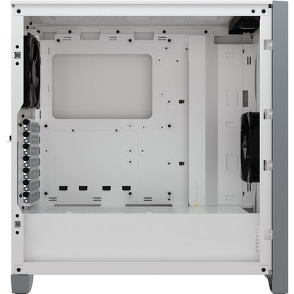 Corsair 4000D Airflow Tempered Glass Mid-Tower ATX White PC Case (CC-9011201-WW) — front view
