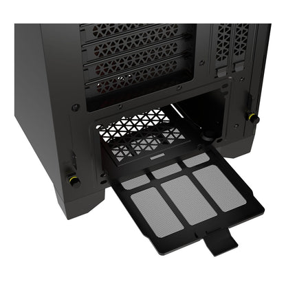Corsair iCUE 4000D RGB Airflow Mid-Tower Black PC Case (CC-9011240-WW) — rear view