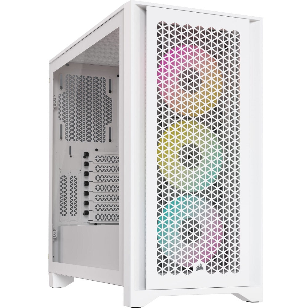 Corsair iCUE 4000D RGB Airflow Mid-Tower White PC Case (CC-9011241-WW) image 1