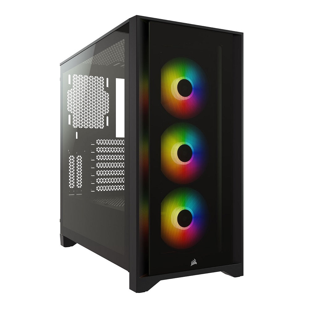 Corsair iCUE 4000X RGB Tempered Glass Mid-Tower ATX Black PC Case (CC-9011204-WW) image 1
