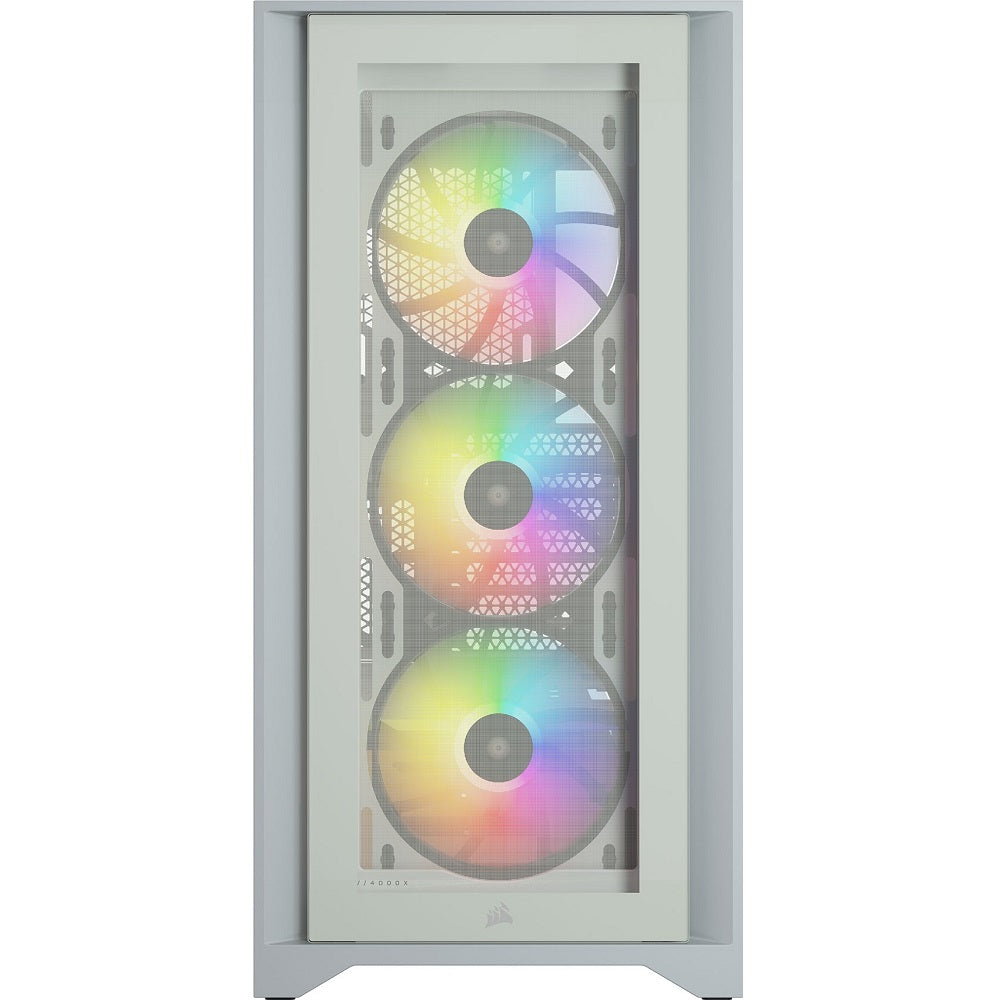 Corsair iCUE 4000X RGB Tempered Glass Mid-Tower ATX Case – White (CC-9011205-WW) image 2